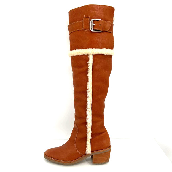 Copied - Michael Kors Tall Sherpa Leather Boot - Picture 1 of 7